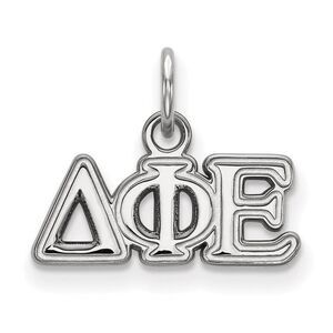 Sterling Silver Delta Phi Epsilon XS (Tiny) Greek Letters Charm